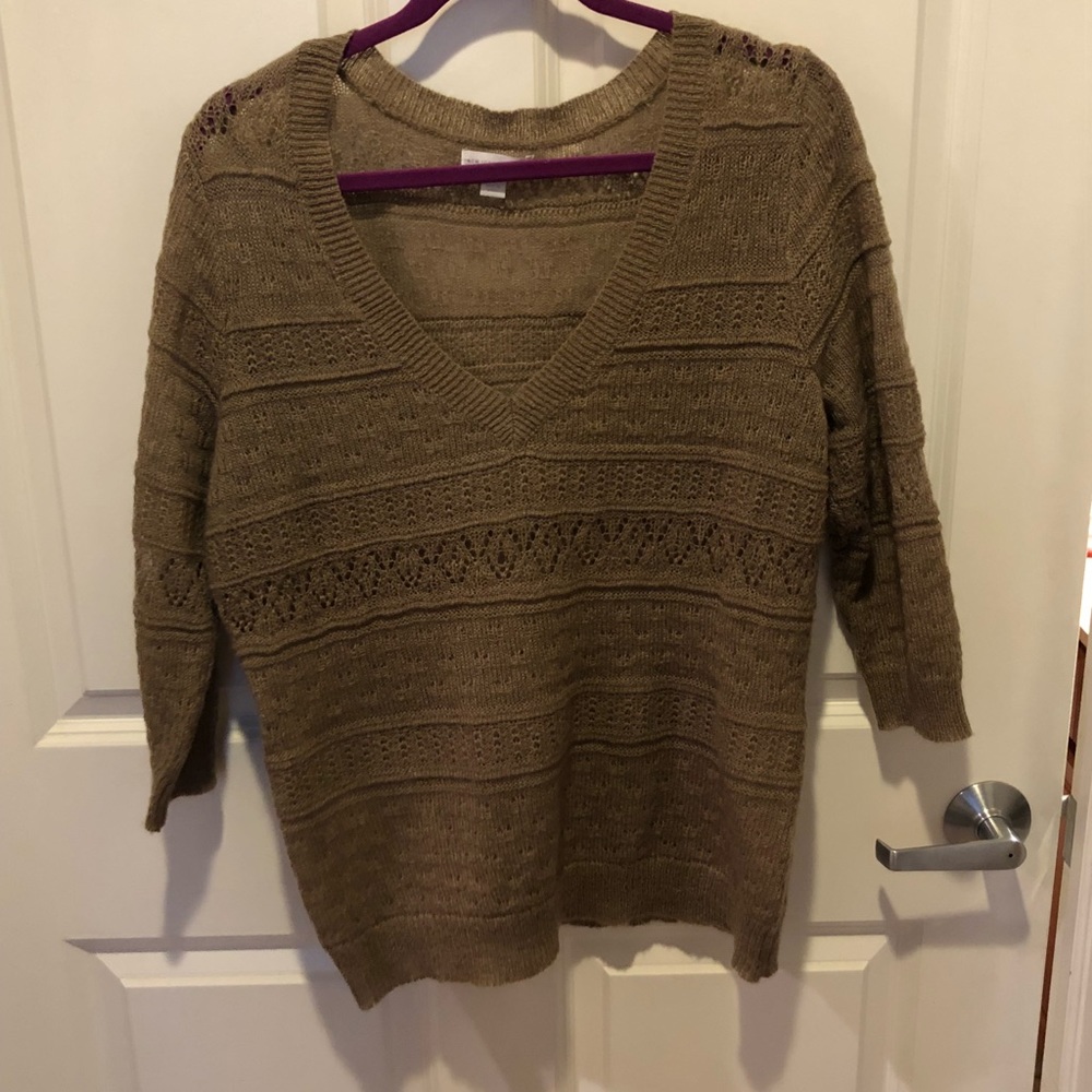 Tan New York and Company sweater.
